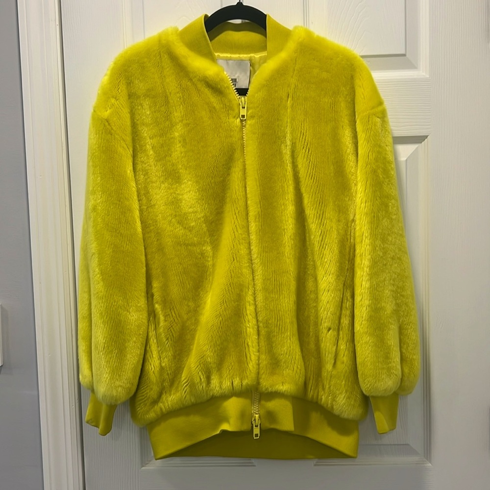Tibi Luxe faux fur track jacket